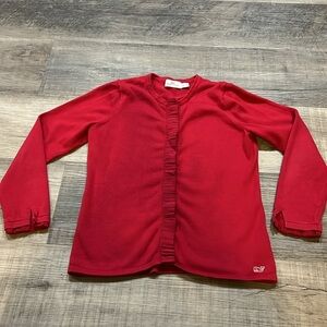 Vineyard Vines Red lightweight cardigan girls size 7-8